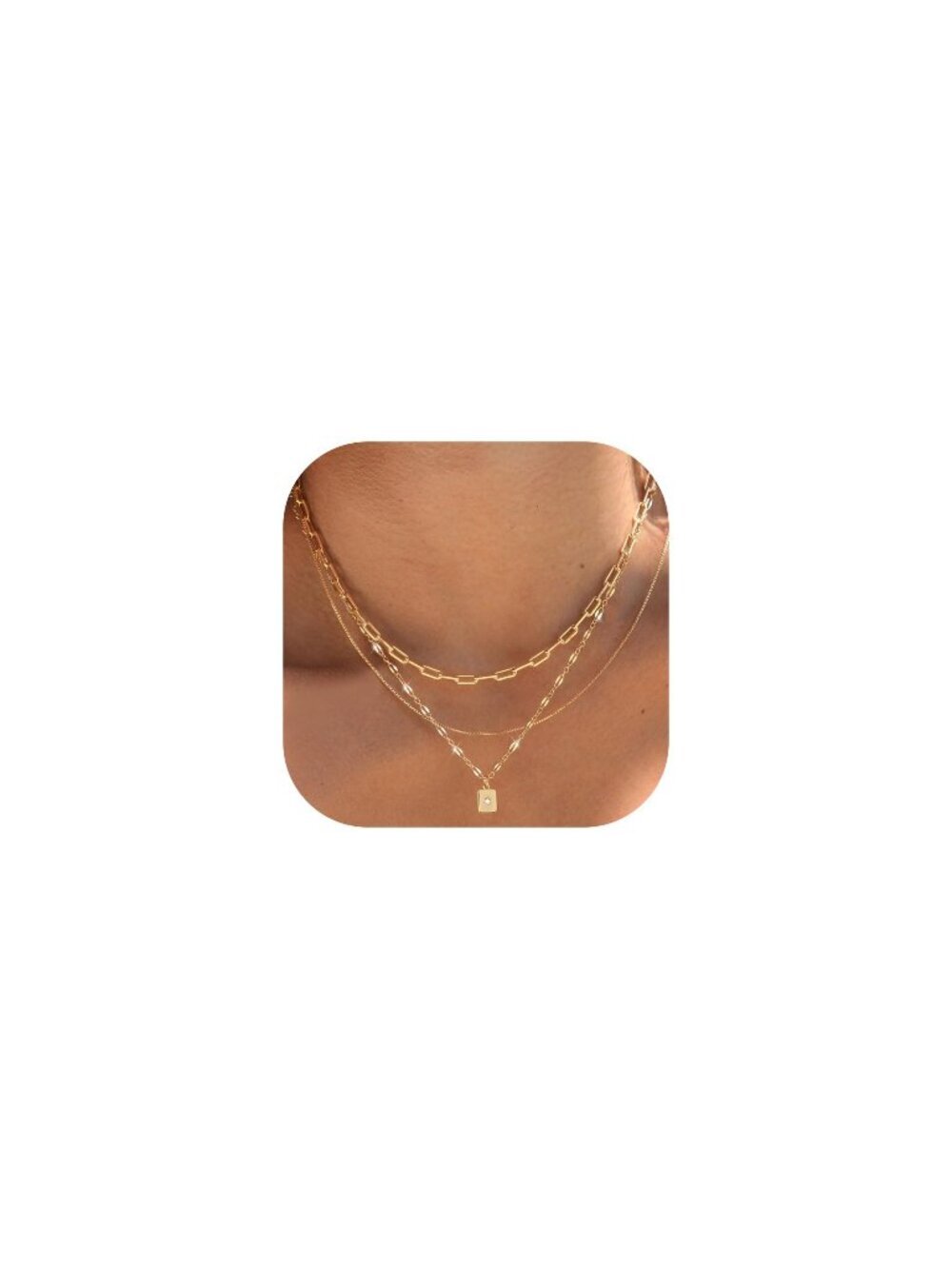 🆕 Layered Gold Necklaces Stack for Women Non Tarnish Boho Layering 14K Gold